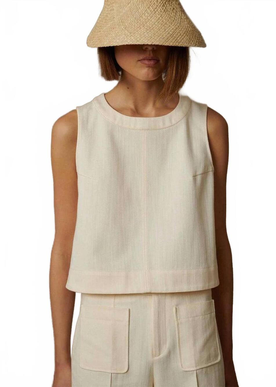 NEW SOEUR pampa top in cream